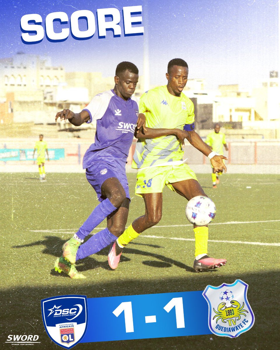 DakarSacreCoeur's tweet image. 𝙎𝘾𝙊𝙍𝙀 𝙁𝙄𝙉𝘼𝙇 🔵⚪

@DakarSacreCoeur fait match nul 𝟭-𝟭 face au @fc_guediawaye 
𝗠𝗼𝘂𝗵𝗮𝗺𝗲𝗱 𝗗𝗜𝗢𝗨𝗙 buteur du côté de DSC

#TeamDSC #DSCGFC #Ligue1 #Ligue1SN #Senegal