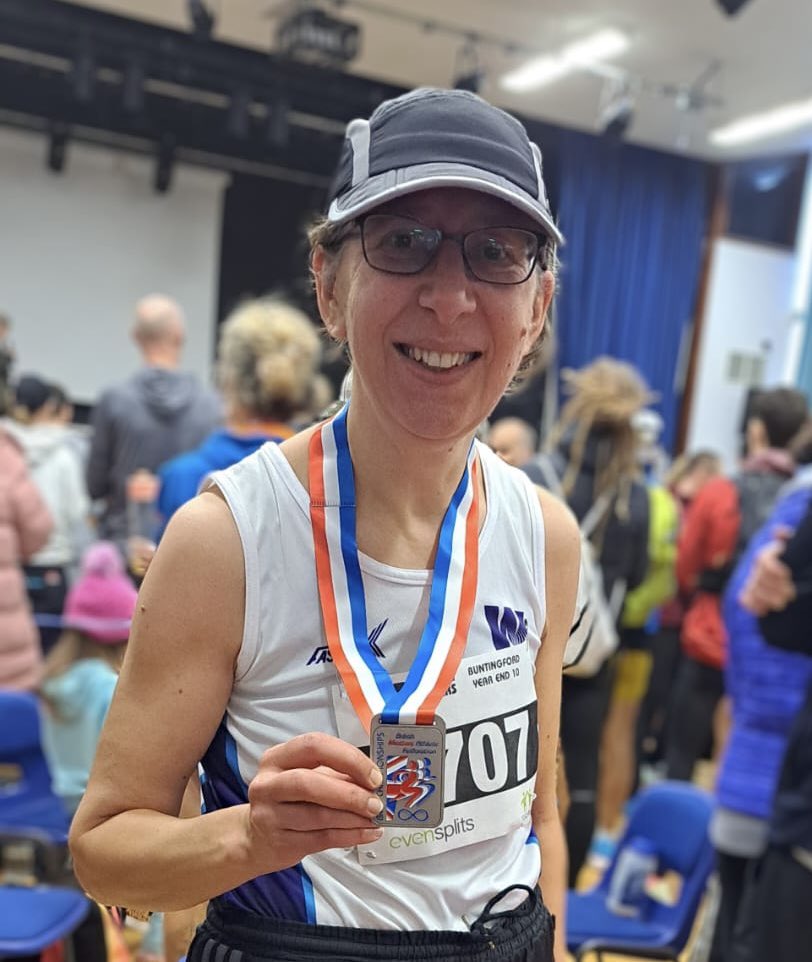 runmaggiecooper's tweet photo. @richardaskwith I entered the BMAF 10 mile race in a fit of enthusiasm after reading your book and got a silver medal in my age category today! So I just wanted to say thanks for inspiring me to enter, even though I haven’t run that far in years and I thought I might die in the last few miles. https://t.co/CSqjCmZe9r
