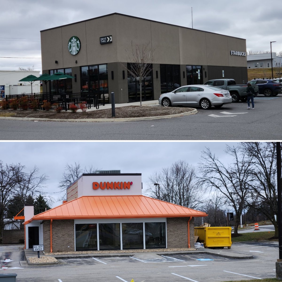 ForwardOnPlants's tweet photo. One more item for #RunChatHunt, coffee shop! The Starbucks, and right across the street the new Dunkin about to open in.the old Pizza Hut building. @therunchat https://t.co/mR7N2hmyNl