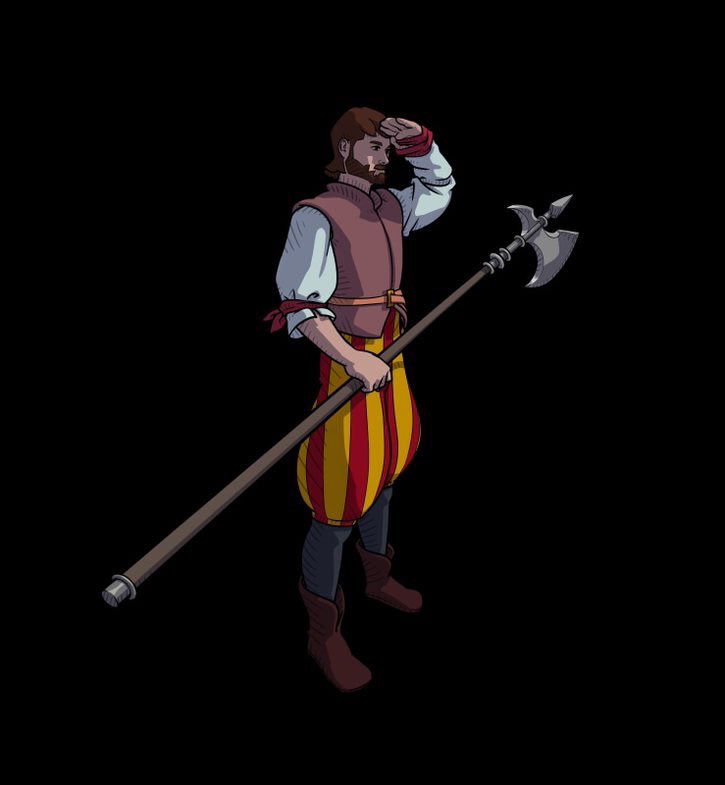 Pontica_PAD's tweet photo. Armed with his iconic halberd, a symbol of the Spanish Empire strength, Don Juan strides boldly through the New World, the weapon becoming his steadfast companion in the face of all challenges
#PlusUltraLegado #Metroidvania #indiedev #IndieGameDev https://t.co/uyQf956mVC
