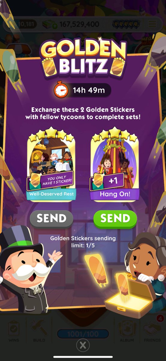 crystvII's tweet photo. wtt on monopoly go
have: hang on!
want: any 5 star stickers (prio to ginger peg-e)

#MonopolyGo #MonopolyGoTrade https://t.co/26jaWGeGeJ
