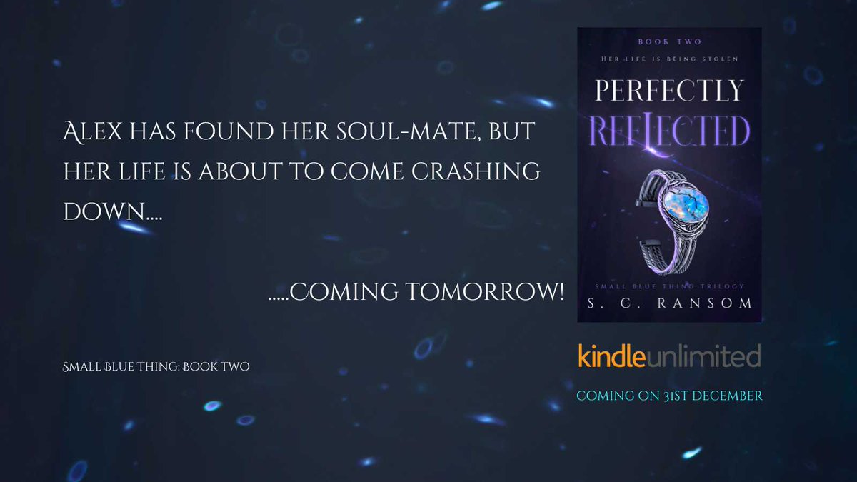 Tomorrow is launch day for Perfectly Reflected - Book 2 in the Small Blue Thing trilogy! I'm really looking forward to you all reading the next part of Alex's journey with Callum. 
Pre-orders are here: mybook.to/PerfectlyRefle…
#yabooks #paranormalromance #BookTwitter