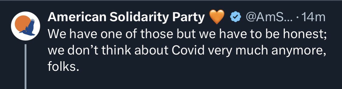 robintold's tweet photo. @KSPrior @suzania @hannahjoy1234 @AmSolidarity @LeahLibresco @clmarohn @29sonski As past voters, we are appealing to you to reconsider Covid public health policies in the light of a consistent life ethic.
Acknowledge the millions dead/disabled due to those policies. Donโt normalize it. Listen to the bereaved. #MarkedByCovid #PandemicMarginalized #DoBetter ๐ https://t.co/9Ud64u8rky