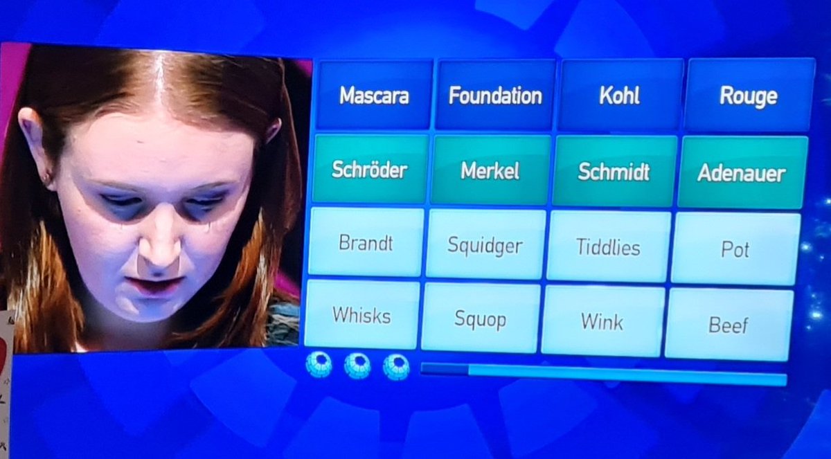 Thank you <a href="/VictoriaCoren/">Victoria Coren Mitchell</a>, as a former president of Cambridge University Tiddlywinks club, this wall made my evening. Is there room for a 'Winkers' team on the next series? 😉😎