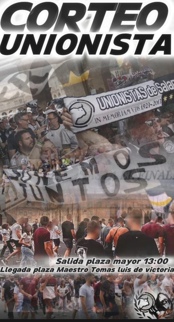 Otro día histórico nos espera. El partido empieza a las 13:00 en la Plaza Mayor.

VAMOS UNIONISTAS

#GuiamosTuCamino