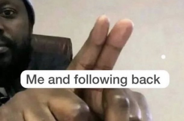 Follow me back for a follow