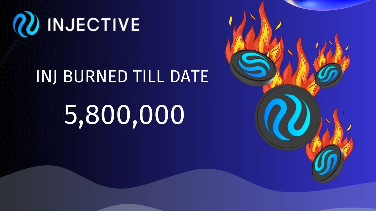 Since the mainnet launch, more than 5.8 million $INJ has been burned! 🔥