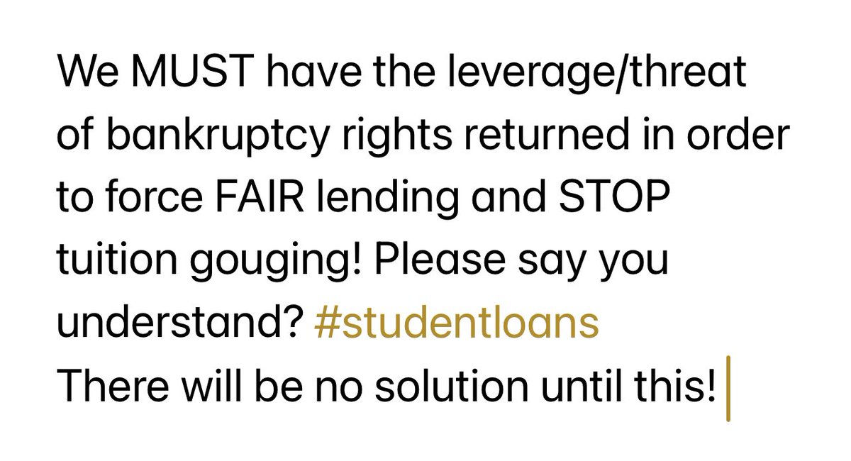 Bankruptcy Rights for all SL borrowers tweet media