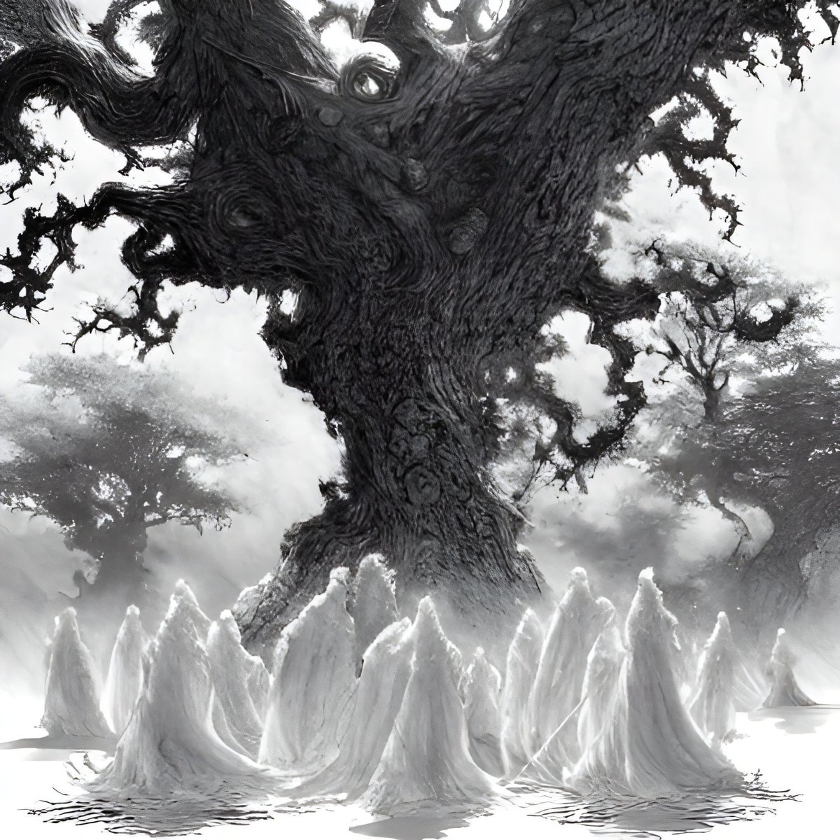 chrisfleming91's tweet image. The spirits of Queens Oak near Charleville Castle from #hauntedireland #spookedireland chrisflemingartwork.etsy.com/listing/130869… yes I saw these white figures floating around the tree!
