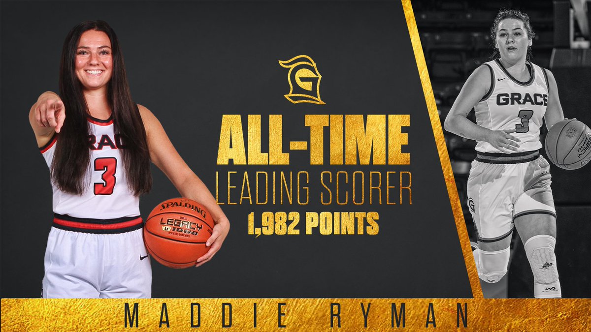 Grace Athletics (@gracelancers) on Twitter photo Take a bow Maddie Ryman! You are now the All-Time Scoring Leader for <a href="/gracecollegewbb/">Grace Womenâs Basketball</a>!
#LancerUp #MakeHimKnown Take a bow Maddie Ryman! You are now the All-Time Scoring Leader for <a href="/gracecollegewbb/">Grace Womenâs Basketball</a>!
#LancerUp #MakeHimKnown