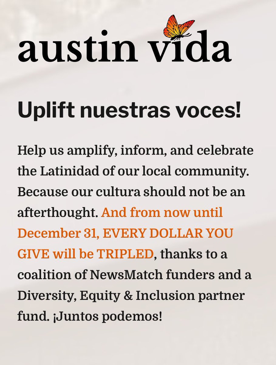 24 hours left to TRIPLE your support of our voces. Let’s do this before midnight Dec. 31! 💪 Donate today: rb.gy/h85ff6