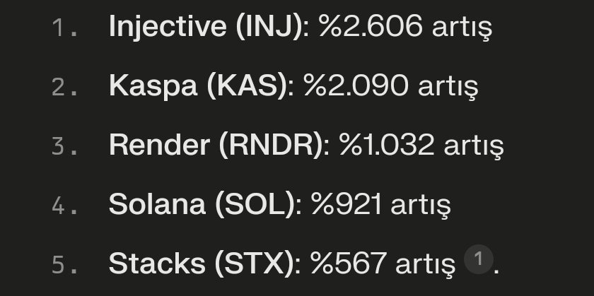 2023 yılında en çok yükselen kripto para birimlerinden bazıları #Injective #kaspa #RNDR #solona #stx Var mı ekleyebileceginiz başka altcoinler.