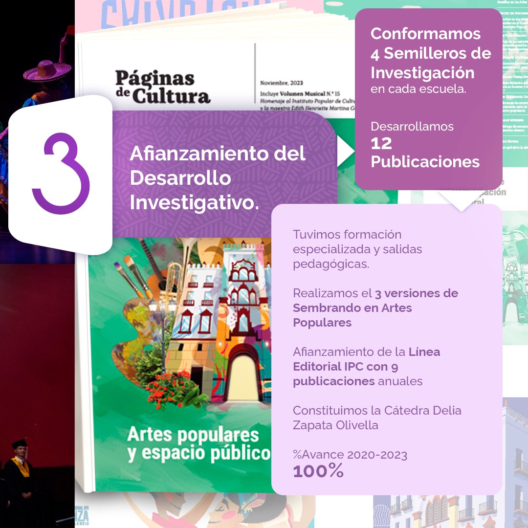 IUIPCCali's tweet photo. 🤩Como fundadores de la Institución Universitaria de las Culturas y las Artes Populares IPC estos fueron nuestros #LogrosIPC ✨, donde marcamos hitos históricos que nos posicionan como pioneros en la revitalización de la grandeza de esta institución. https://t.co/JIqxDM1ij1