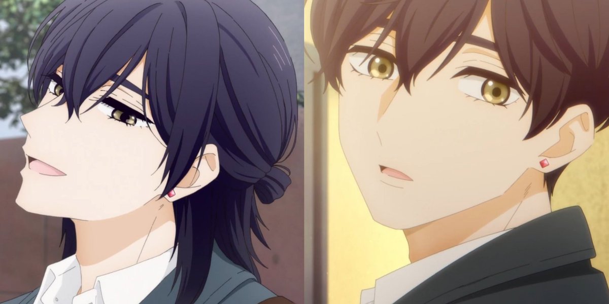 goboee's tweet photo. when a male characters that are initially introduced with a long haired decide to cut it shorter in later appearances. the world has progressed past the need for this trope https://t.co/ZAYXNgYdDX