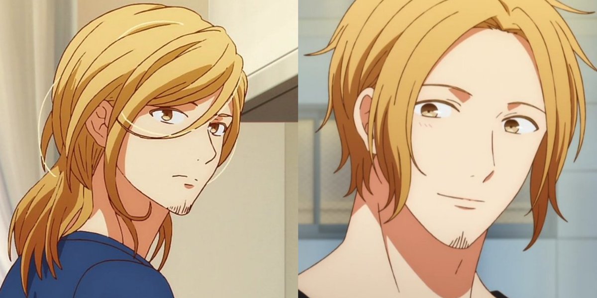 goboee's tweet photo. when a male characters that are initially introduced with a long haired decide to cut it shorter in later appearances. the world has progressed past the need for this trope https://t.co/ZAYXNgYdDX