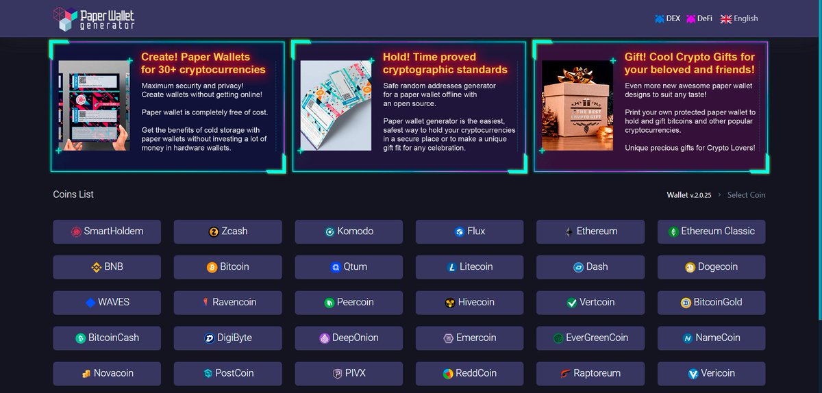 🎁 Start the New Year with a gift that keeps on giving! 🚀 XBTS recommends gifting cryptocurrency to your loved ones using a trusted Paper Wallet Generator Offline at paperwallet.top.

Personalize, print, and share the joy of crypto! 🌐🎄

Happy New Year!🎅

#CryptoGifts