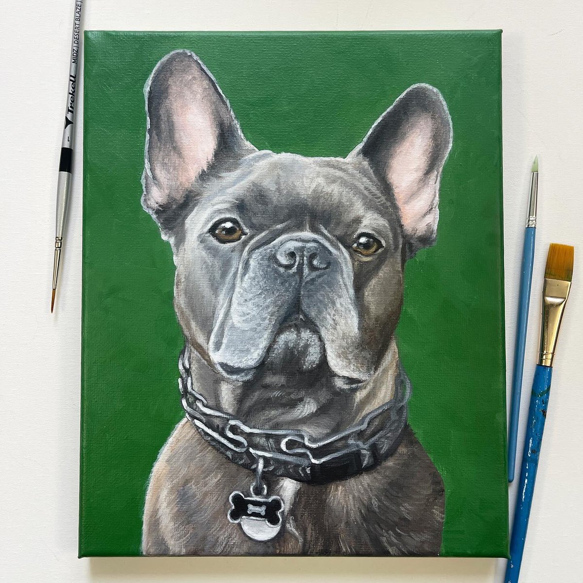 I rarely do pet portraits anymore but this  was a special request because his parents knew he didn’t have much more time on this earth.  Unfortunately Ziggy passed away before I could finish. It was such an honor to paint him and to capture the memory of him. 

Go hug your pets❤️