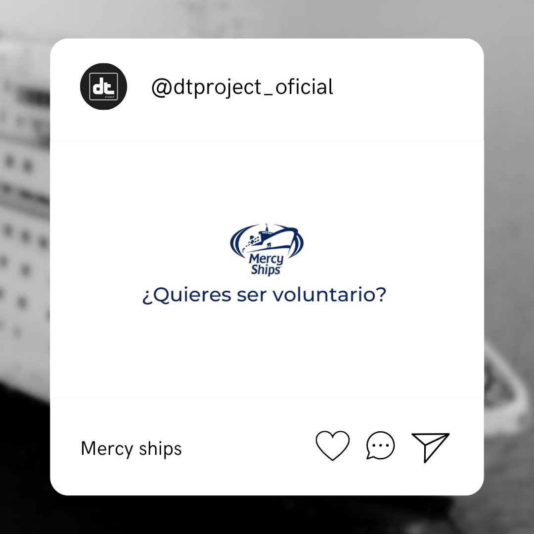DTPROJECT - ¿QUIERES SER VOLUNTARIO EN EL GLOBAL MERCY?
El Global Mercy, el nuevo barco de Mercy Ships se encuentra actualmente en Tenerife y necesita nuevos voluntarios. Inscríbete en: mtr.cool/yivkjzzsrn
#ofertavoluntariado #voluntarios #mercyships #globalmercy #traductores