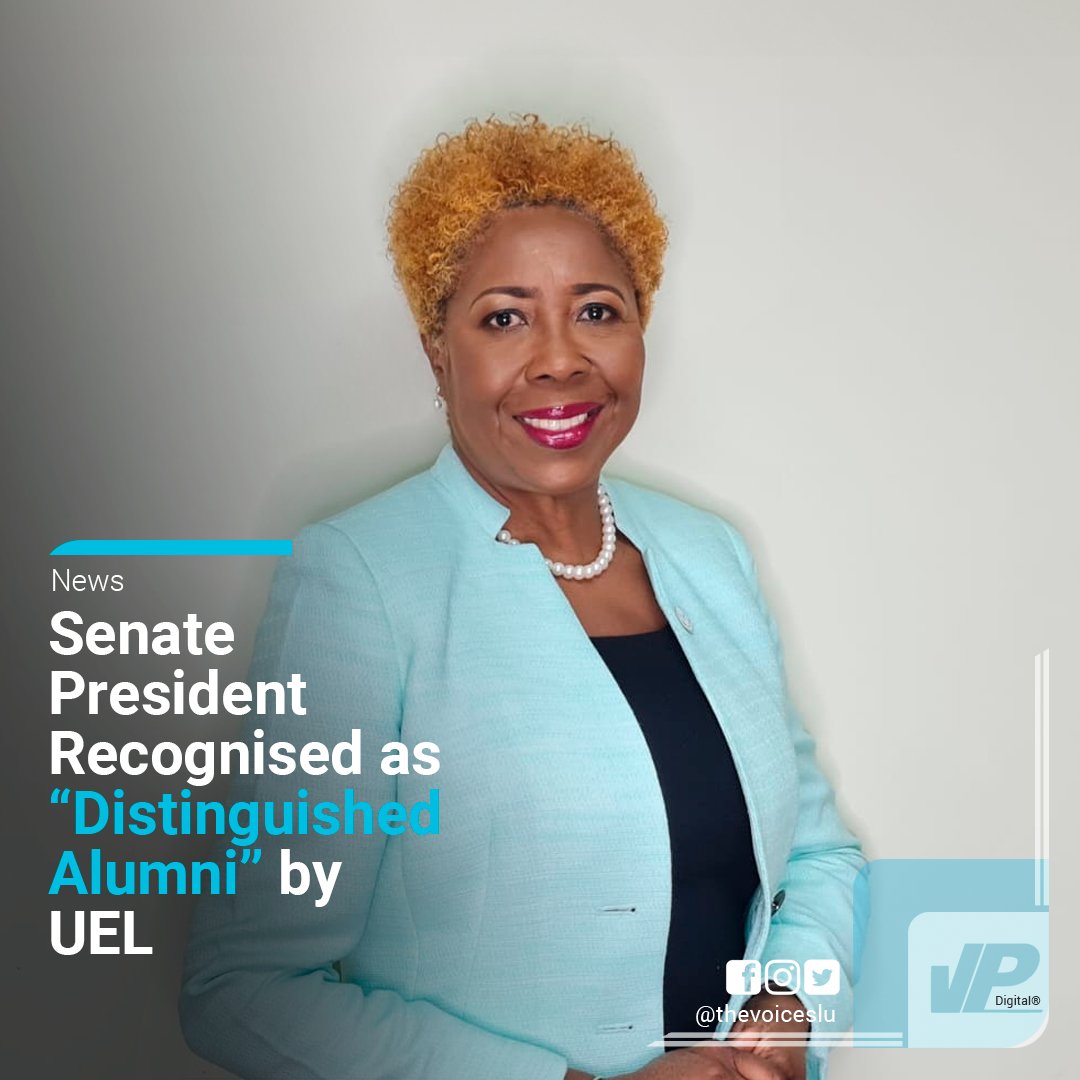 🎓President of the Senate Alvina Reynolds was recently identified as a “Distinguished Alumni” by the University of East London (“UEL”) as part of their 125th anniversary celebrations. #UEL125 #SaintLucia Details here👉🏼 thevoiceslu.com/2023/12/senate…