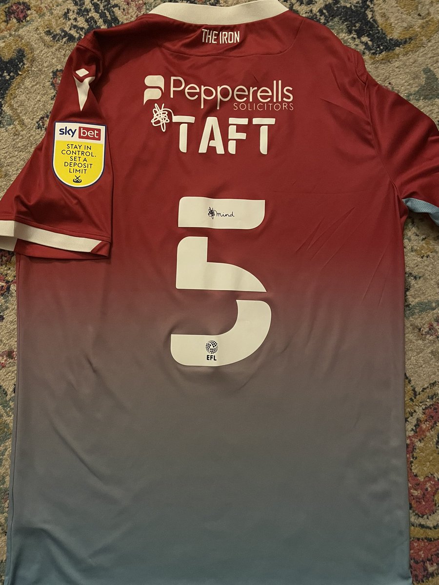 sufc_mike's tweet photo. CHARITY AUCTION

Next up is this L2 @SUFCOfficial match worn @t99fty shirt, very kindly donated by @ScunthorpeMWS 

ALL proceeds going to the incredibly brave Evie’s GoFundMe https://t.co/ywe3BLIBvy https://t.co/dflWEqpTTz