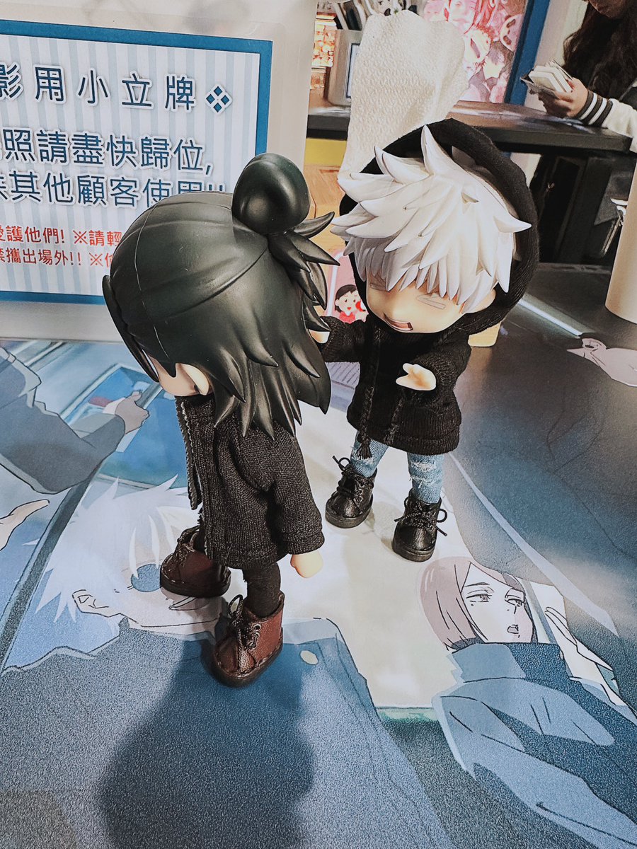 wsl_168's tweet photo. この前友達とアニメイトカフェに行ってきた。平日だったので混んでなくゆっくり写真撮れた🥹 #夏五 #ねんどろいどどーる #黏土娃 https://t.co/9S9Tv2adRq