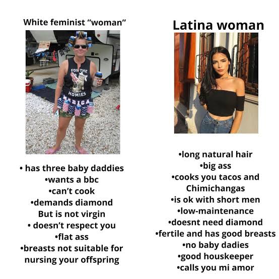 bizlet7's tweet photo. I purpose that 2024 be the Year of the Latina.
The perpetual Year of the White Western Whore is now over. https://t.co/1jijbjMReb