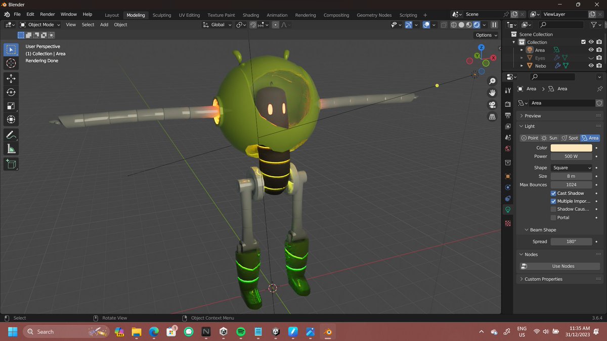 SamJStovell's tweet photo. Stick with the Mike Wasowski green or more of a cosmic purple? RGB lights slide through the character https://t.co/Di9fRAnk19