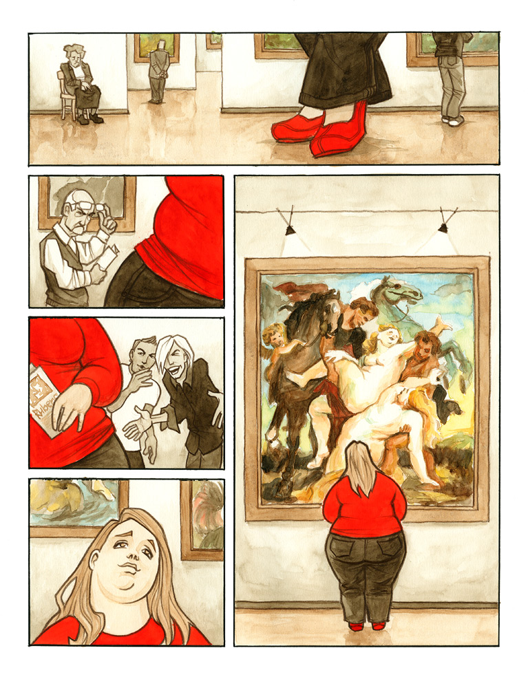"Wrong Century" by Tomas Kucerovsky. I saw this when I was struggling with my weight (unrealistic Asian beauty standards were very toxic to my then 16-year-old crippling self-confidence) when i saw this comic, I just spent 3 days crying. i felt seen and comforted somehow.