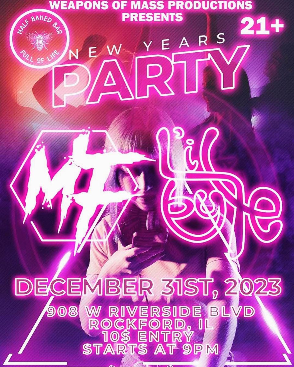 bytesizemusik's tweet photo. 🚨🚨Tomorrow Night!!!🚨🚨
Come ring in 2024 with us at HALF BAKED as we LAUNCH ourselves into the New Year with a completely rebranded establishment, food menu, staff and much more! 
#lilbyte #danceparty #nye2024party #halfbakedbar #food #drinks #arcade #dancemusic #housemusic https://t.co/yu0h4OabAA