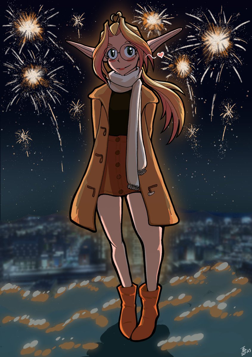 It's been a pretty busy year, so you've not seen her much, but the elf is glad that she's getting the chance to spend some time alone on New Year's with you. Happy New Year, everyone.