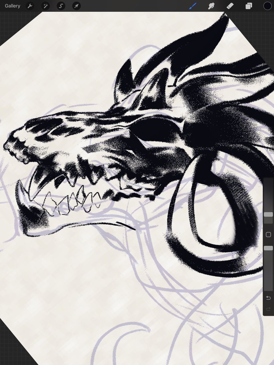 Made a pixel noise-like brush in Procreate and currently messing ariund with it