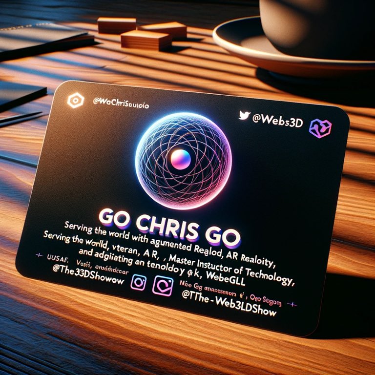 GoChrisGo_xyz's tweet photo. #DesignTournament Round4
#AugmentedReality #AirBizCards #Design by @GoChrisGo_xyz https://t.co/4exd7XMYnK