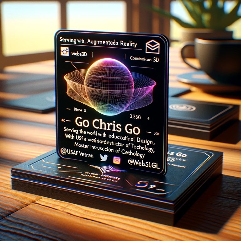 GoChrisGo_xyz's tweet photo. #DesignTournament Round4
#AugmentedReality #AirBizCards #Design by @GoChrisGo_xyz https://t.co/4exd7XMYnK