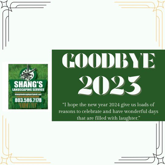 ShangsLS's tweet photo. Thank you to everyone for all of the support and generosity shown to Shang’s Landscaping for 2023. It has been an eventful year and we are excited to see what will come in 2024! https://t.co/zLDsirwXKH