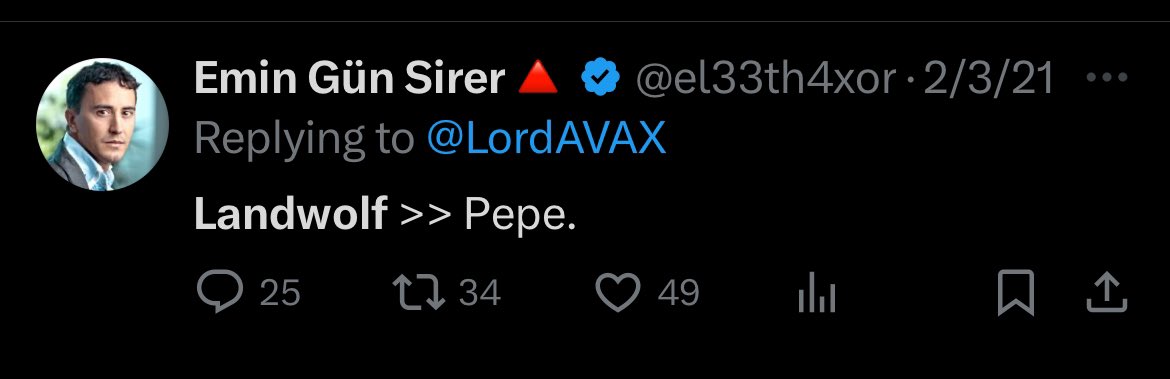 ZiggyCryptodust's tweet photo. @davidgokhshtein $wolf @landwolf will be the Pepe of Avax. It has one of the strongest communities I’ve come across and is only at $3mil due FUD and faders, which all of the biggest memes experienced in their early days. Here’s what Emin, the founder of Avax, has to say. Need I say more? https://t.co/ZwuYiPqcm8