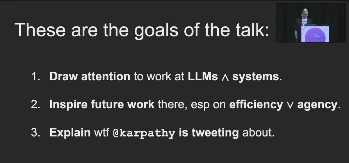 charles_irl's tweet photo. For the last year, I've been thinking and reading about LLMs, operating systems, and the history of computing, trying to decide what I think about "Software 3.0" and the "llmOS".

I synthesized my takeaways in a talk at @ScaleByTheBay, Parallel Processors, now available online! https://t.co/PwRk9zP5LS