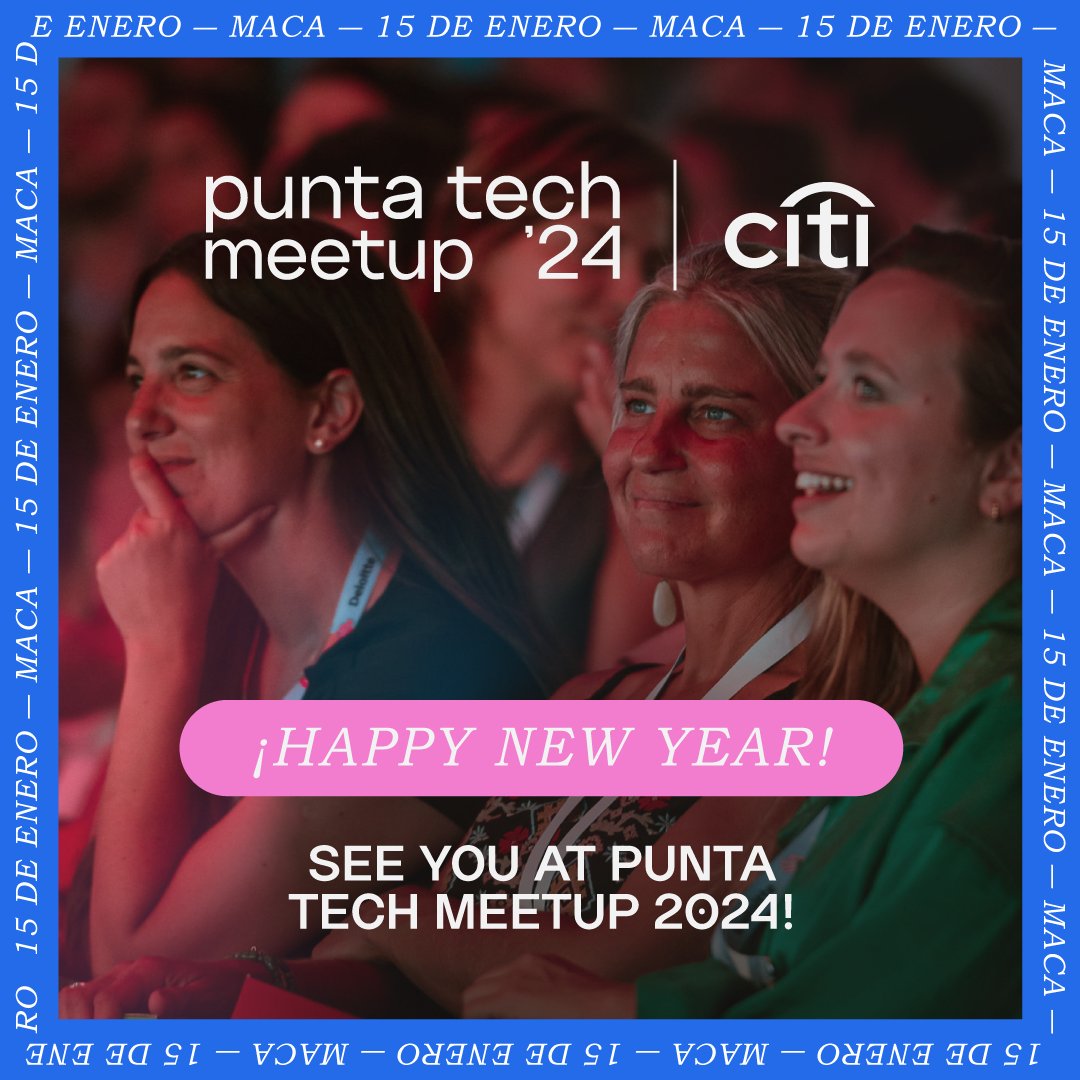 PuntaTech's tweet image. ¡Comenzamos el año con grandes expectativas!
🗓️ En 14 días estaremos en el Punta Tech Meetup 2024. 🚀
Que este nuevo año venga cargado de innovación y conexiones en el mundo tecnológico. 

¡Nos vemos allí!

#NewYearTechGoals #PuntaTech2024