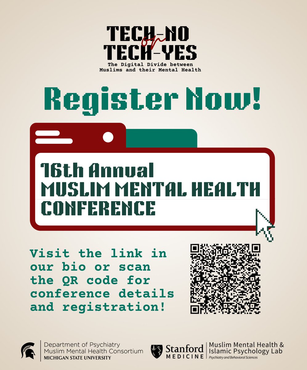 We are so excited to see old and new faces at the Muslim Mental Health Conference in 2024, hosted at Stanford University in Palo Alto, California! Be sure to register at the link in our bio!

#MMHC2024 #MuslimMentalHealth #IslamicPsychology #MentalHealthConference #California