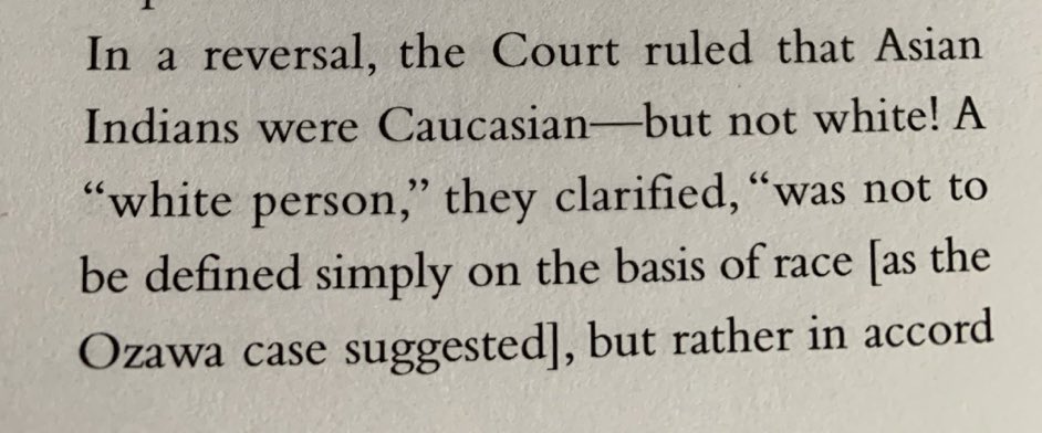 Interestingly, there was a SCOTUS case in 1924 where they debated this … race is made out of construction paper 😭 (cite: thenewpress.com/books/color-of…)