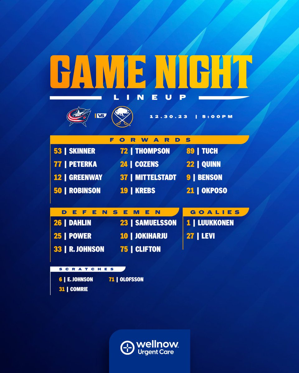 Upie takes the net tonight! 

#LetsGoBuffalo
