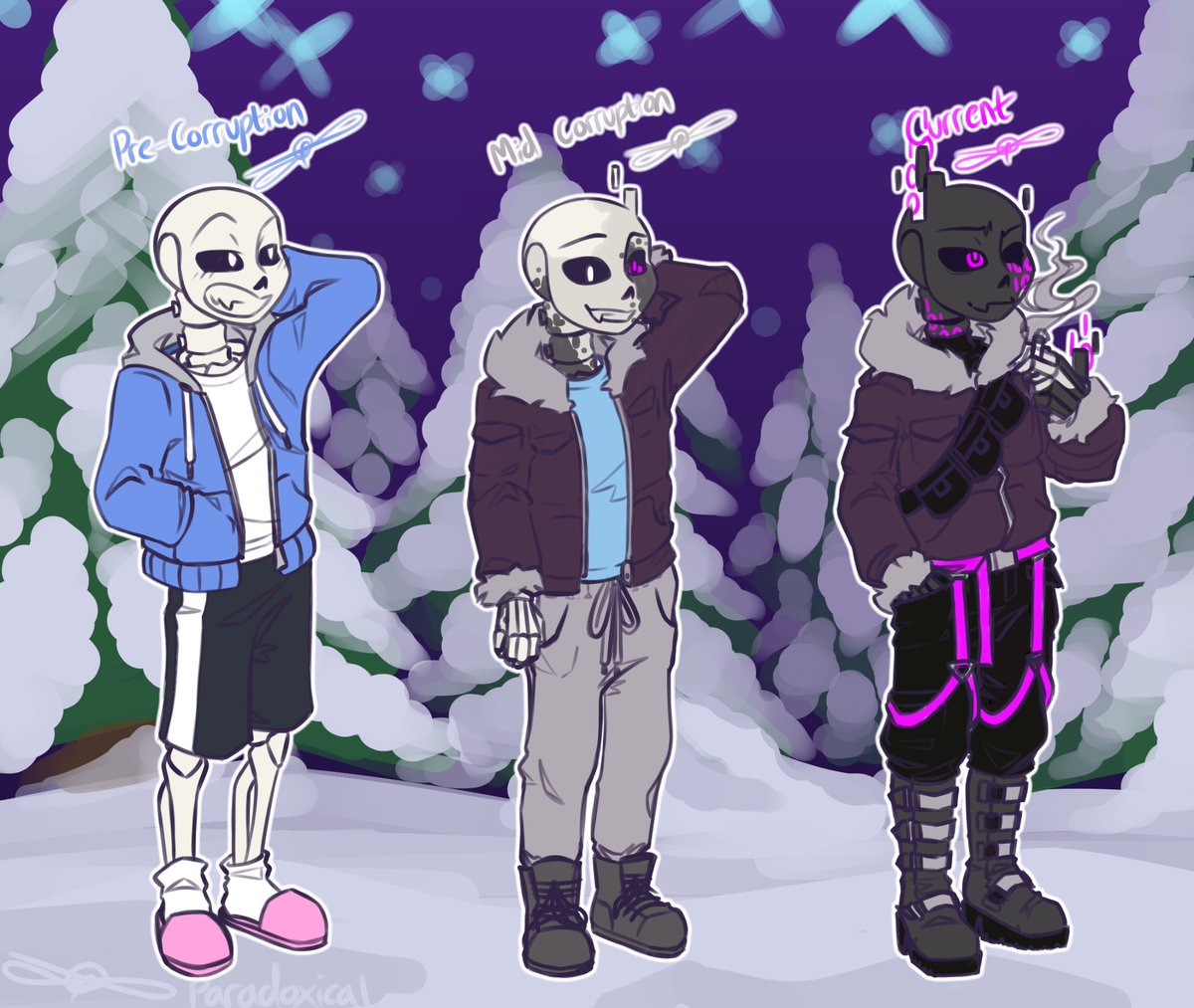 ParadoxicalSage's tweet photo. Can’t believe its been almost a year since Digits first reference sheet
How he’s grown <3

[hah! Bet yell didn’t realise his white fingers are the original bone not the markings]

#HappyNewYear2024 #Undertale #UndertaleAU #SansOC #Missingtale #DigitSans https://t.co/QN9poQC2oz