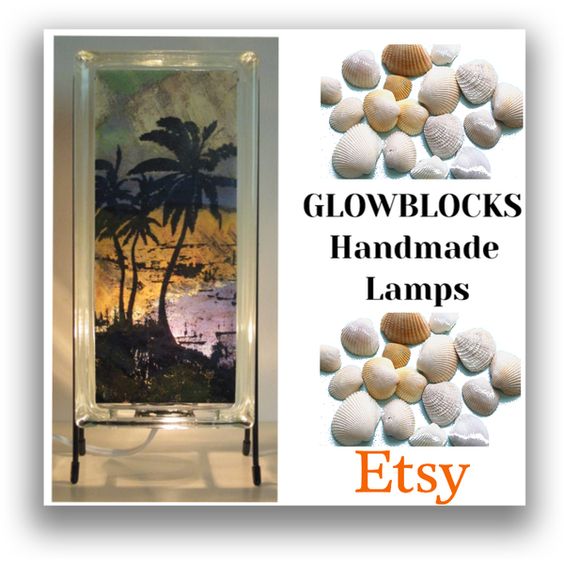 etsy.com/shop/Glowblocks FREE SHIPPING #freeshipping #etsy #lamps #nightlights #gifts #retro #lighting #etsygifts #handmade #50s #palms #palmtree #beachdecor #giftforcouple #weddinggift #giftsforher #birthdaygift #giftideas #handmadewithlove #shopsmall