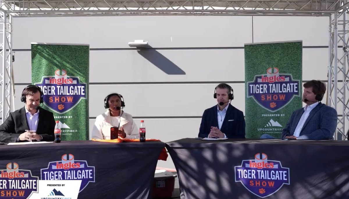 What an honor to be part of The Ingles Tiger Tailgate Show, again! 

Can't thank Mike Money and the entire @ClemsonFB team enough for their support. 

As well as: 
@InglesAdvantage 
@WDonaldMunson 
Melissa Leavell

And my co-hosts: 

@ChildressMark 
@richmondweaver 
Daja Davidson