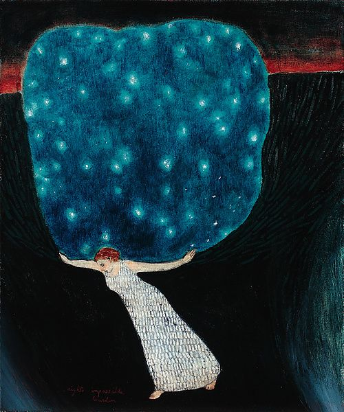Brindille_'s tweet photo. Night's Impossible Burden
© Brian Kershisnik (American, b. 1962) https://t.co/9y0yBtFdrH