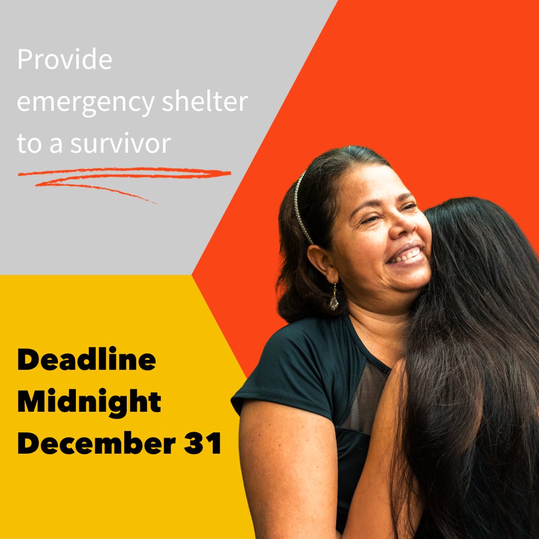 There is only ONE MORE DAY to provide emergency shelter to a survivor of domestic violence. Please give by midnight on Sunday to help a parent and their kiddos have a safe place to stay.

Help a survivor now at:  ywcaclarkcounty.org/holiday-donati…