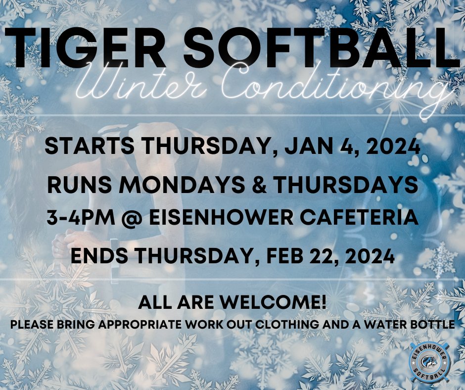 Softball prep is in full swing! Excited to kick off winter conditioning with @SheStrength. All students welcome – just come in workout gear and bring water! Check out our website for more season prep! sites.google.com/goddardusd.com… #esotr