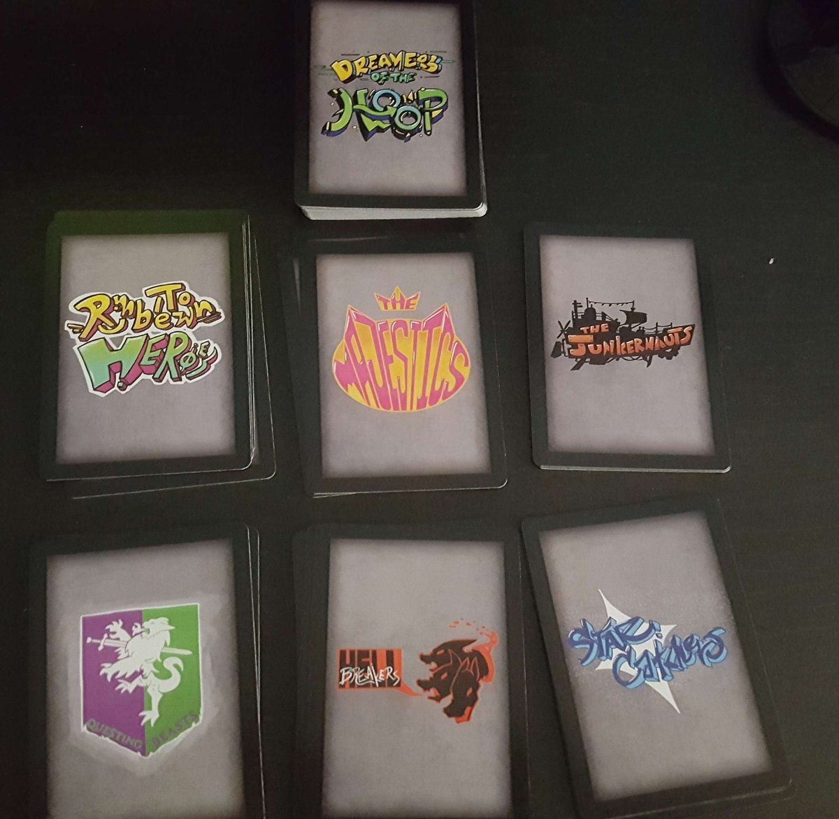 Got some test prints for #DreamersOfTheHoop playtesting and wow! I so happy with how everything is coming together!