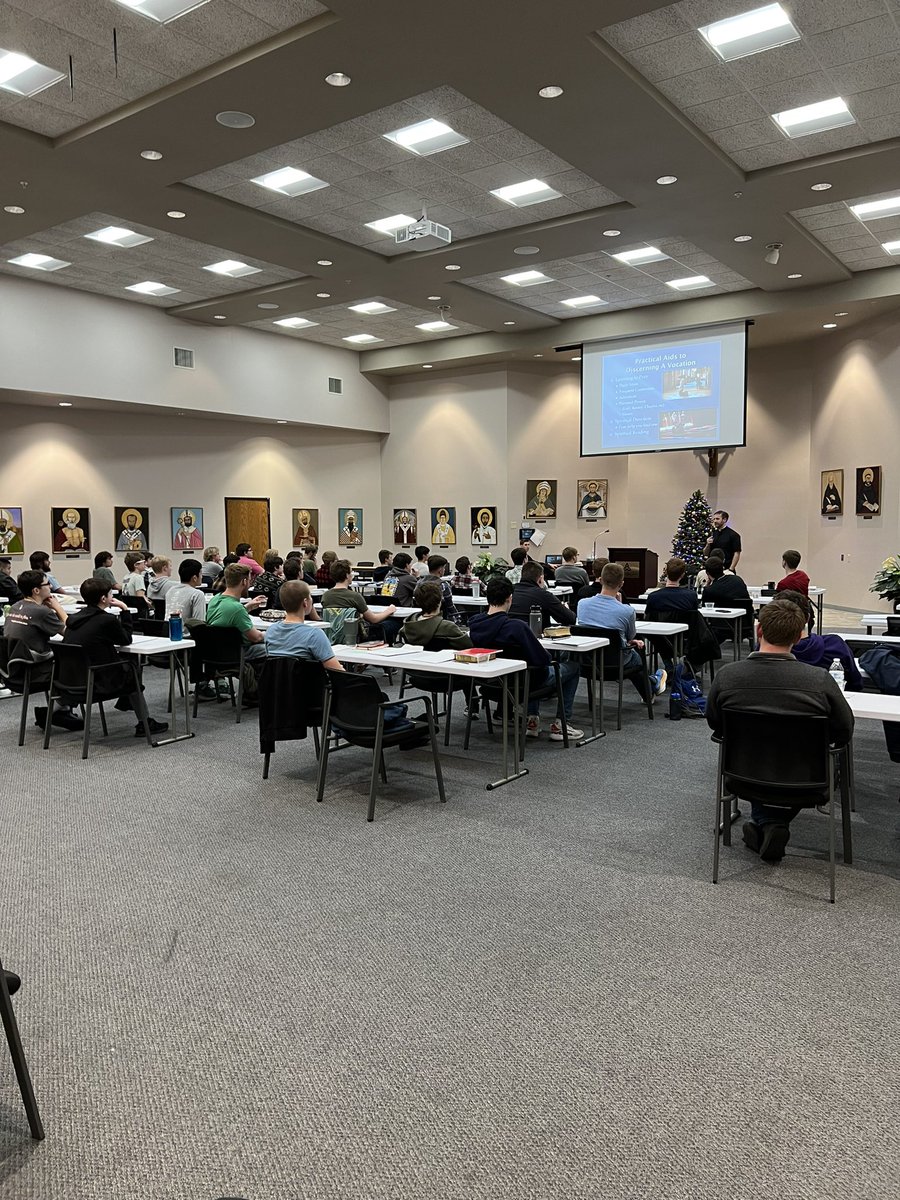 Annual Quo Vadis retreat for the Diocese of Wichita with over 50 young men in attendance praying and discussing their vocation, which is God’s calling for each of them.