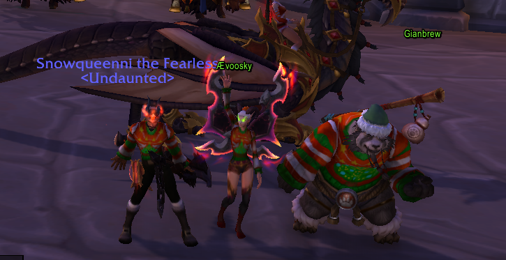 Final hurrah for the holidays!

Did you wear a Christmas xmog as well? Which was your favorite?

Image Credit: Snowqueenni (EU)