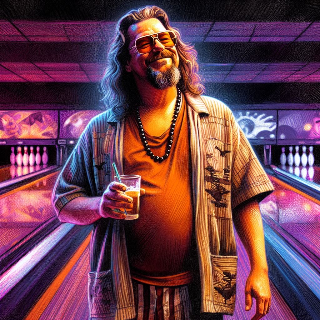 “Hey, careful, man, there’s a beverage here!”
#TheBigLebowski #SaturdayNight #AIArtwork